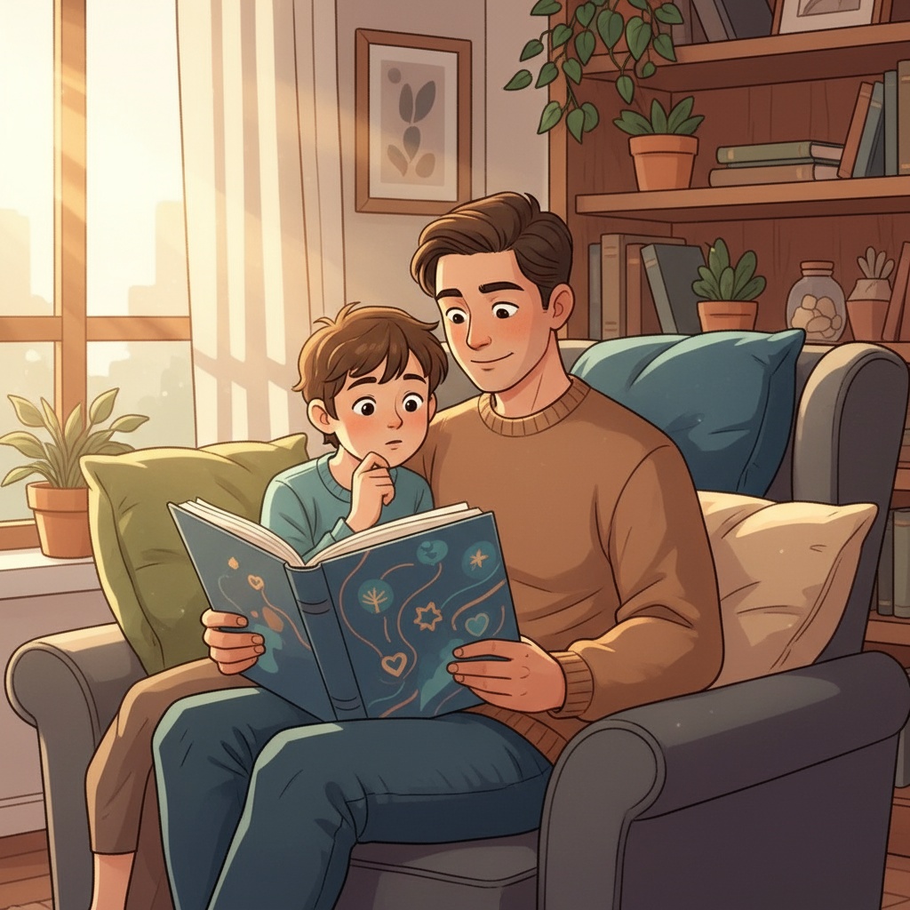 Parent and child having a meaningful conversation about values and what matters to them